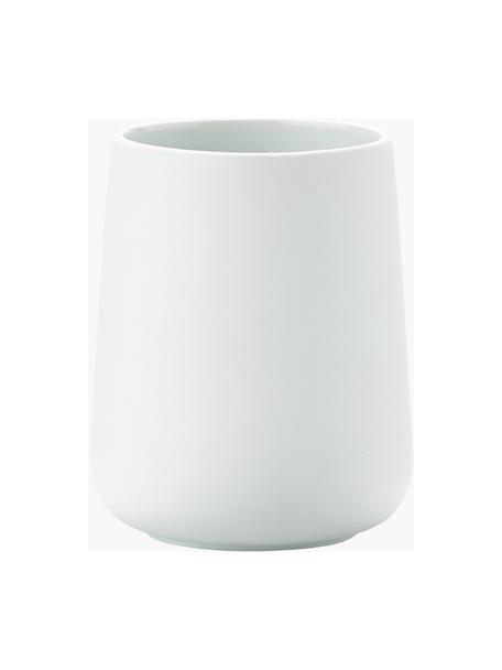 Pohár na zubné kefky z porcelánu Nova One, Porcelán, Biela, Ø 8 x V 10 cm