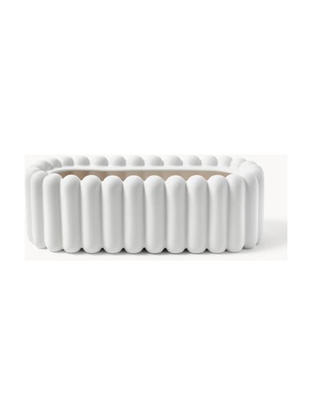 Cache-pot Mist, larg. 35 cm, Céramique, Luminaire : blanc, mat, larg. 35 x haut. 15 cm