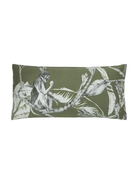 Poszewka na poduszkę z satyny bawełnianej Monkey, 2 szt., Szary, S 40 x D 80 cm