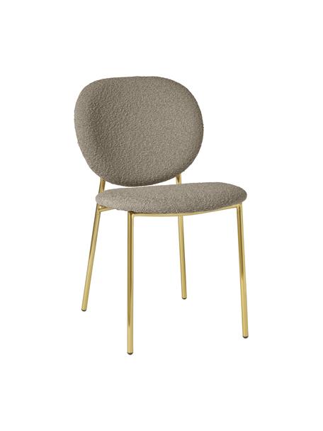 Bouclé čalouněné židle Ulrice, 2 ks, Béžová, zlatá, Š 47 cm, H 61 cm