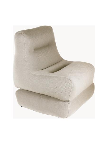 Sillón artesanal reclinable para exterior Pool, Tapizado: 70% PAN + 30% PES, imperm, Beige claro, An 75 x Al 85 cm