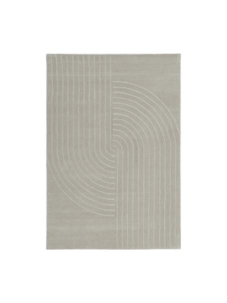 Tappeto in lana taftato a mano Mason, Retro: 100% cotone Nel caso dei , Grigio chiaro, Larg. 80 x Lung. 150 cm (taglia XS)