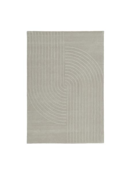 Wollen vloerkleed Mason, handgetuft, Bovenzijde: 100% wol, Onderzijde: 100% katoen Bij wollen vl, Lichtgrijs, B 80 x L 150 cm (maat XS)