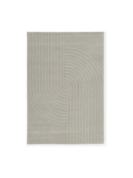 Tapis en laine tufté main Mason, Gris clair, larg. 120 x long. 180 cm (taille S)
