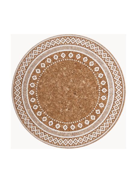 Salvamanteles Oasis, 2 uds., Corcho, Blanco, corcho, Ø 20 x Al 2 cm
