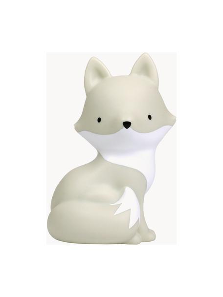 Lampada per bambini con funzione timer Fox, Plastica, Beige chiaro, bianco, Larg. 11 x Alt. 15 cm