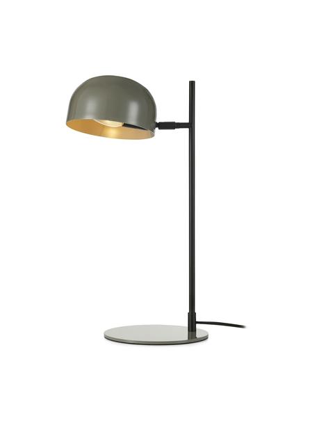 Lámpara de mesa Pose, estilo moderno, Estructura: metal recubierto, Cable: cubierto en tela, Gris, negro, F 29 x Al 49 cm