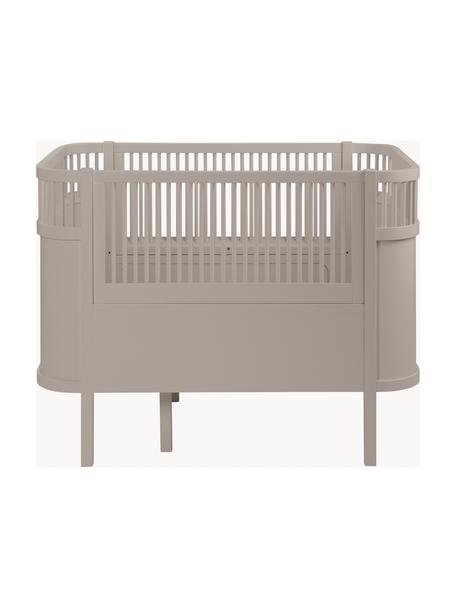 Łóżeczko z drewna brzozowego dla dzieci Baby & Jr., rozkładane, Drewno brzozowe lakierowane, Drewno brzozowe lakierowane na beżowo, S 76 x D 115 cm