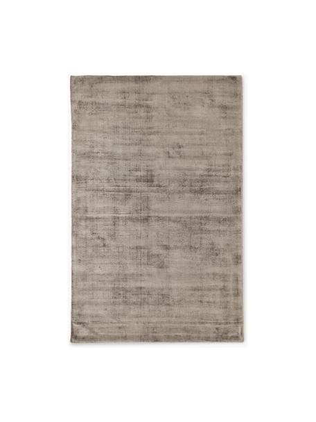 Handgeweven viscose vloerkleed Jane, Onderzijde: 100% katoen Het in dit pr, Taupe, B 200 x L 300 cm (maat L)