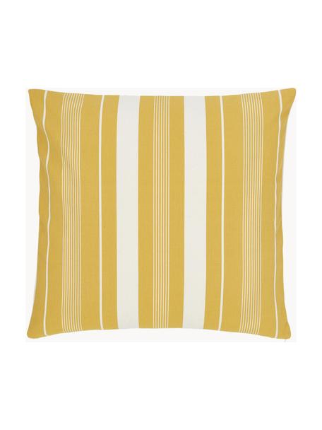 Pruhovaný potah na polštář Raji, 100 % bavlna, Bílá, žlutá, Š 45 cm, D 45 cm