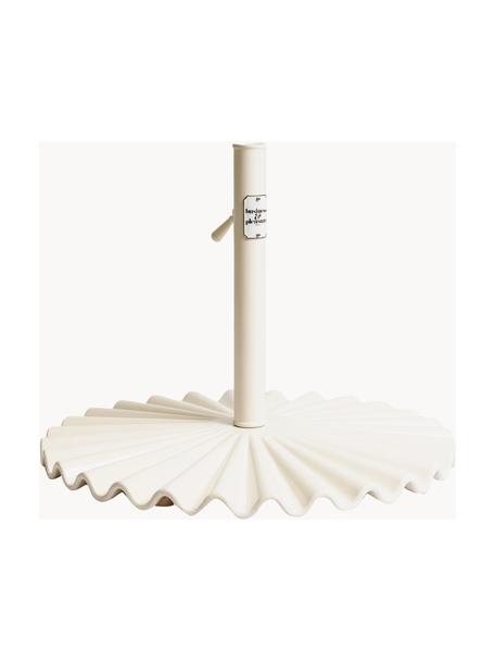 Pied de parasol rond Clamshell, Acier, enduit, Blanc, Ø 60 x haut. 41 cm