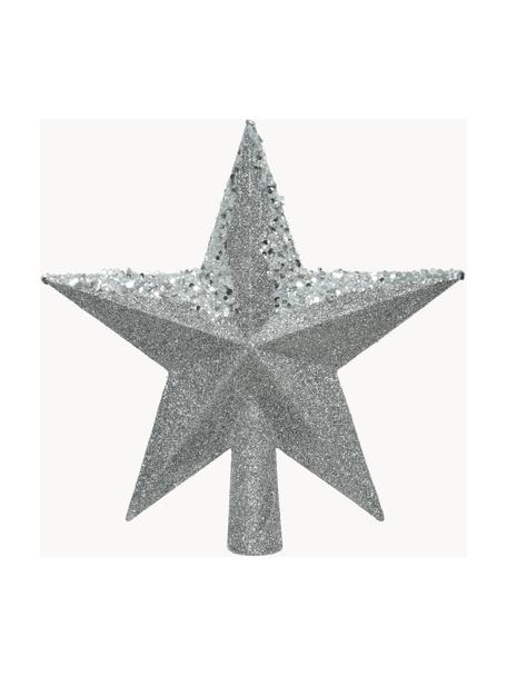 Cimier sapin Stern Ø 19 cm, Plastique, paillettes, Couleur argentée, Ø 19 cm