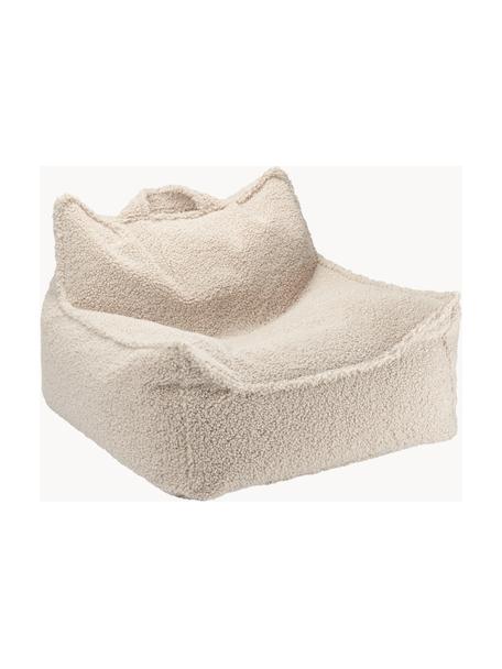 Kinder-Sitzsack Sugar aus Teddy, Teddy Hellbeige, B 70 x T 80 cm