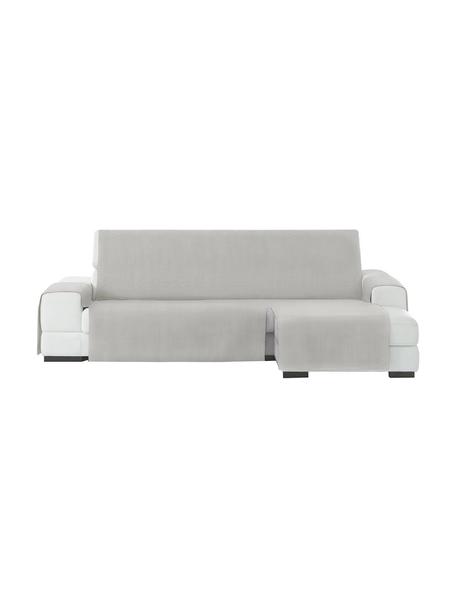 Copertura divano angolare Levante, 65% cotone, 35% poliestere, Verde grigio, Larg. 150 x Lung. 240 cm, chaise-longue a destra
