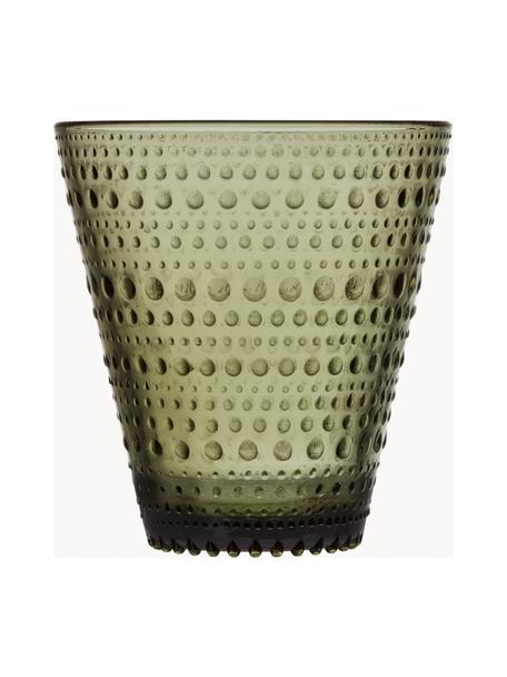 Verres à eau Kastehelmi, 2 pièces, Verre, Vert, transparent, Ø 9 x haut. 10 cm, 300 ml