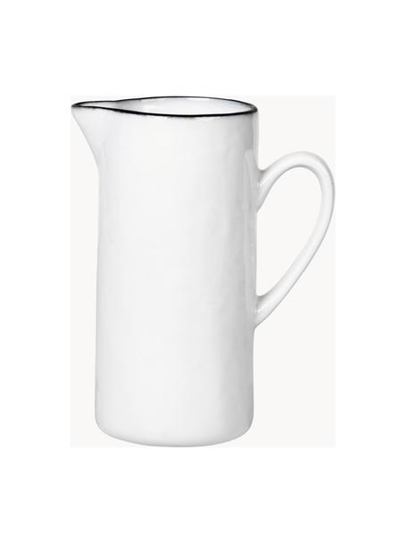 Lechera de porcelana artesanal Salt, 400 ml, Porcelana, Blanco, Ø 6 x Al 12 cm, 400 ml