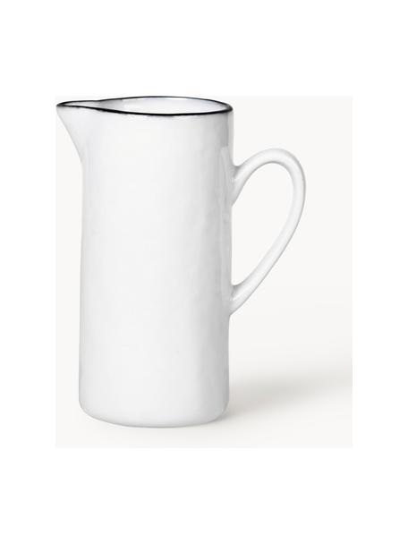 Ručně vyrobená porcelánová mléčenka Salt, 400 ml, Porcelán, Bílá, Ø 6 x V 12 cm, 400 ml