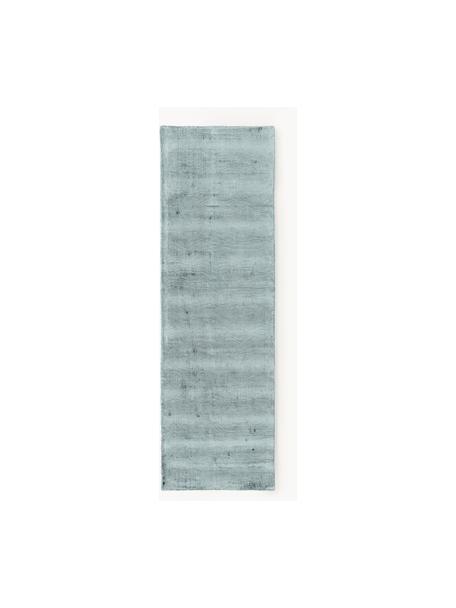 Ručne tkaný behúň z viskózy Jane, Svetlomodrá, Š 80 x D 250 cm