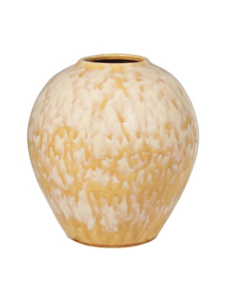Keramická váza Ingrid, Keramika, Žltá, béžová, Ø 24, V 26 cm