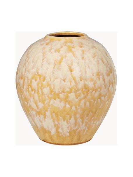 Vase céramique Ingrid, Céramique, Jaune, beige, Ø 24 x haut. 26 cm