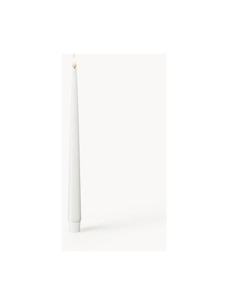 Ręcznie wykonana świeca stołowa LED Real Flame, W 28 cm, 2 szt., Tworzywo sztuczne z powłoką żywiczną, Biały, W 28 cm