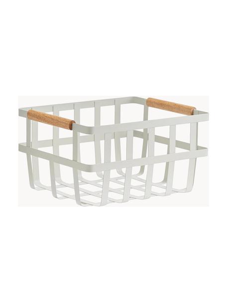 Panier de rangement Nimbdu, Blanc, bois clair, larg. 32 x haut. 18 cm