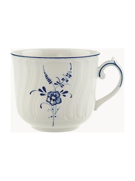 Taza de porcelana Vieux Luxembourg, Porcelana Premium, Blanco, azul real, Ø 9 x Al 8 cm, 350 ml