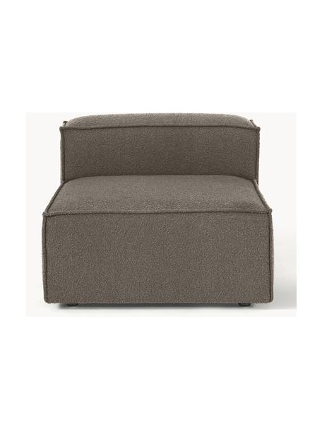 Moduł środkowy bouclé Lennon, Tapicerka: bouclé (100% poliester) D, Stelaż: lite drewno sosnowe z cer, Nogi: tworzywo sztuczne, Greige bouclé, S 89 x W 119 cm