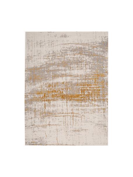 Tapis design à poils ras Griff, Ocre, tons gris, larg. 200 x long. 280 cm (taille L)