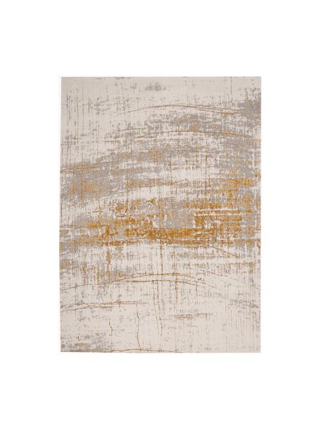 Tappeto piccolo Griff, Retro: misto cotone, rivestito i, Grigio, dorato, bianco, Larg. 200 x Lung. 280 cm (taglia L)