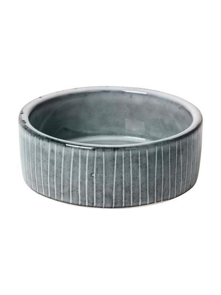 Handgemachte Dipschalen Nordic Sea, 4 Stück, Steingut, Grau-, Blautöne, Ø 8 x H 3 cm