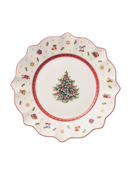 Porcelánové snídaňové talíře Delight, 2 ks, Prémiový porcelán, Červená, bílá, se vzorem, Ø 24 cm