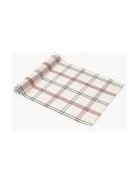 Geruite tafelloper Aster, 100% katoen Het materiaal dat in dit product wordt gebruikt, is getest op schadelijke stoffen en gecertificeerd volgens STANDARD 100 by OEKO-TEX®, 1023283-1., Gebroken wit, donkergroen, rood, B 40 x L 150 cm