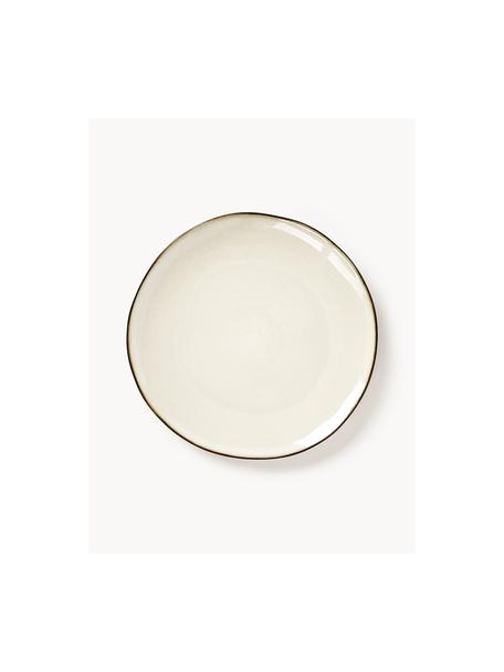 Piattino da dessert in gres beige fatto a mano Thalia 2 pz, Gres, Beige, Ø 23 x Alt. 3 cm