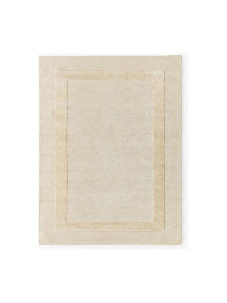 Alfombra artesanal de algodón texturizada Dania, 100% algodón (certificado GRS), Beige, An 300 x L 400 cm (Tamaño XL)