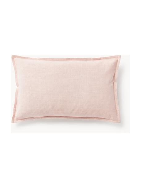 Housse de coussin 50s50 en coton Vicky, 100% coton, Rose pâle, larg. 30 x long. 50 cm