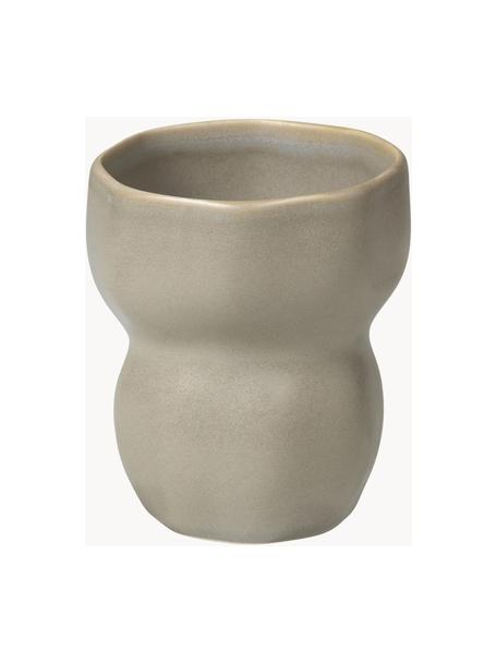 Becher Limfjord in organischer Form, 350 ml, Steingut, Hellgrau, Ø 9 x H 11 cm, 350 ml