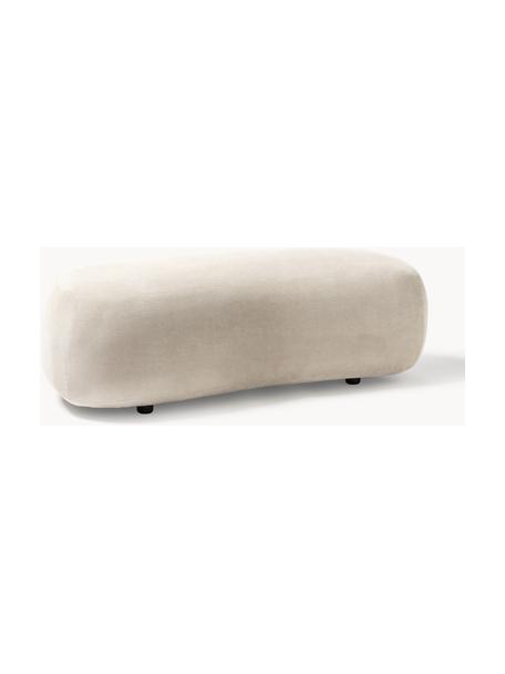 Puf reposapiés Alba, Tapizado: 97% poliéster, 3% nylon A, Estructura: madera de pícea maciza, c, Patas: plástico Este producto es, Tejido blanco crema, An 130 x F 62 cm