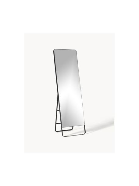 Miroir d'angle sur pied Kilian, Noir, larg. 48 x haut. 160 cm