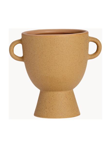 Jarrón de gres de diseño Beata, Gres, Beige, An 20 x Al 18 cm