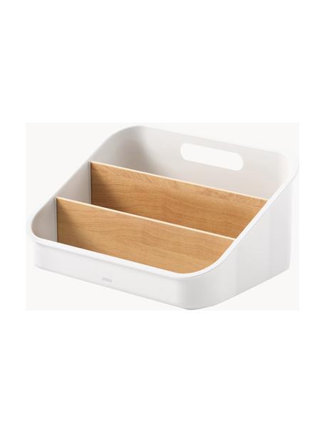 Organizer Bellwood, Stelaż: tworzywo sztuczne, Biały, jasne drewno naturalne, S 26 x W 13 cm