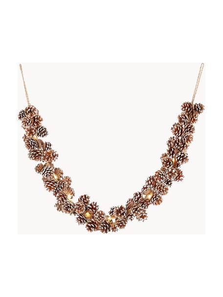 Guirnalda LED Pinecones, 150 cm, Piña secas, Marrón, blanco, L 150 cm