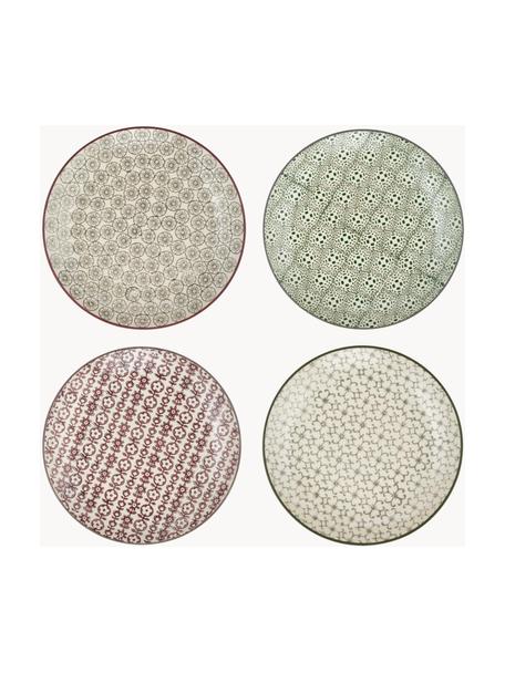 Set 4 piattini da dessert colorati Julia, Ceramica, Multicolore, fantasia, Ø 20 cm