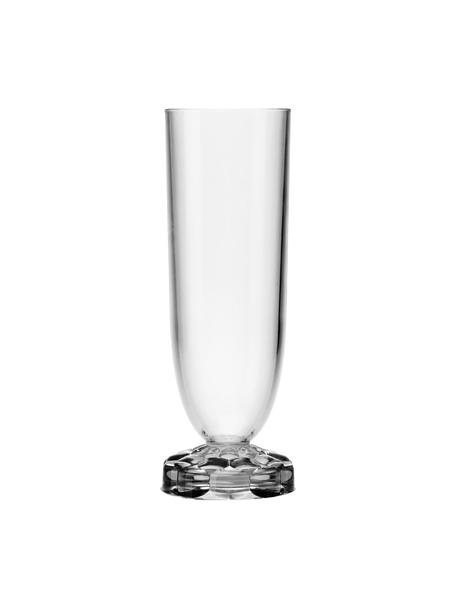 Kieliszek do szampana Jellies, 4 szt., Tworzywo sztuczne, Transparentny, Ø 6 x W 17 cm, 200 ml