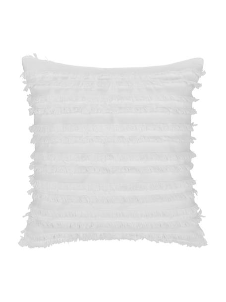 Poszewka na poduszkę Jessie, 88% bawełna, 7% wiskoza, 5% len, Biały, S 45 x D 45 cm