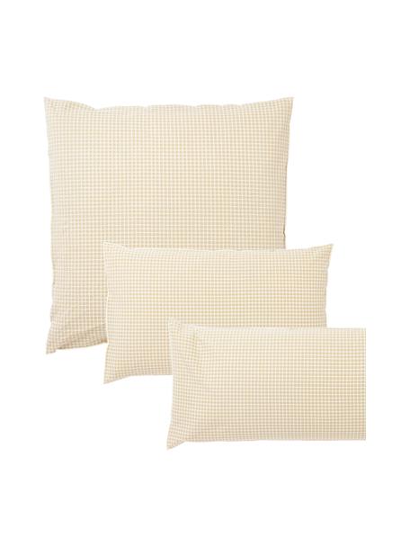 Seersucker-Kopfkissenbezug Davey, Webart: Seersucker Fadendichte 16, Beige, B 40 x L 80 cm