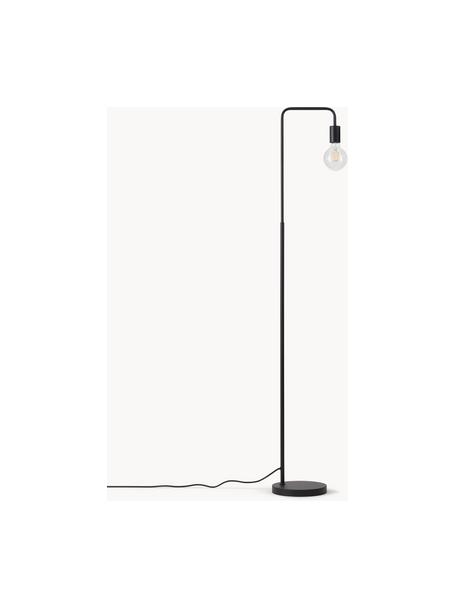 Leeslamp Flow van metaal, Lamp: gepoedercoat metaal, Zwart, H 153cm