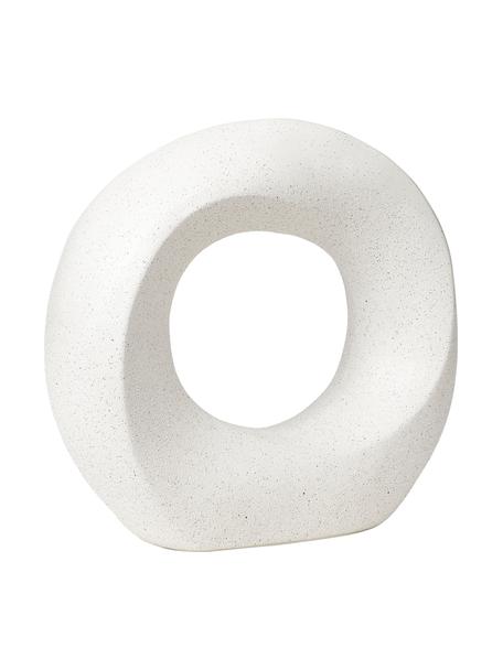 Deko-Objekt Olena mit Sand-Optik, Steingut, Weiß, B 32 x H 31 cm