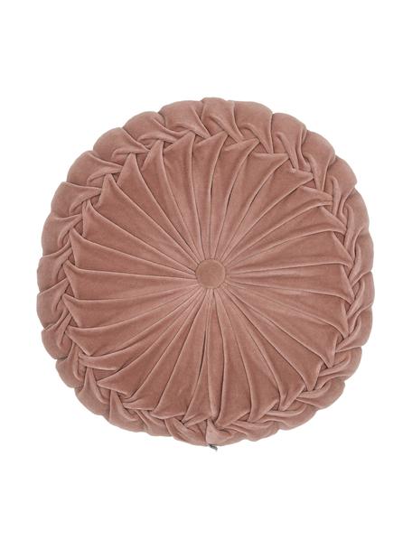 Coussin rond en velours vieux rose Kanan, Vieux rose, Ø 40 cm