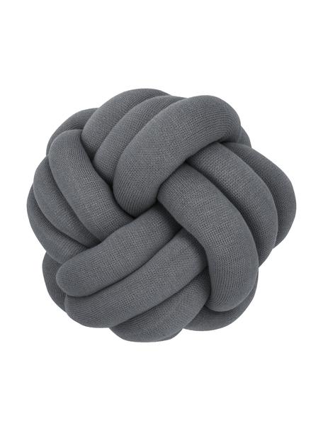 Cuscino annodato Twist, Grigio scuro, Ø 30 cm